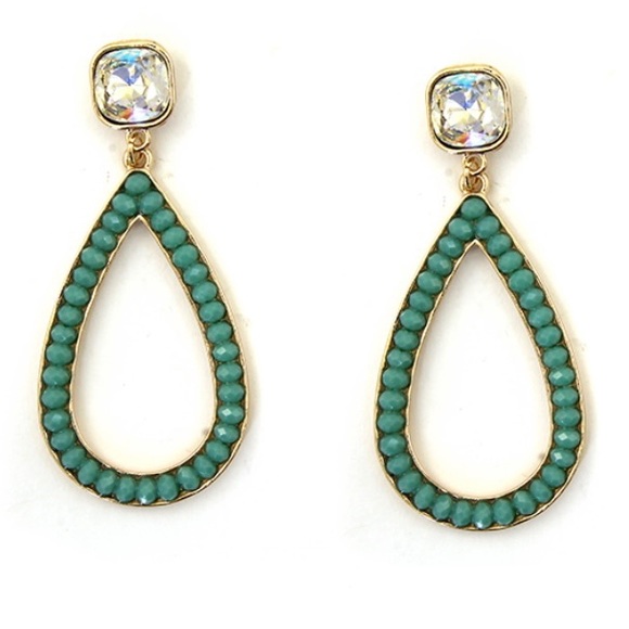 *NWOT* Teardrop Bead Stud Dangle Earring - Picture 2 of 5